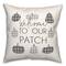 Gray & White Welcome Checkered Pumpkins Throw Pillow